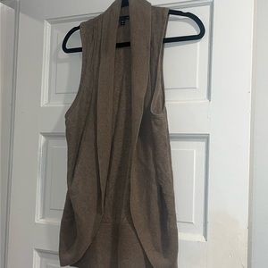 Dark Beige Gap Cardigan Vest